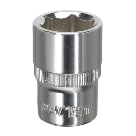 WallDrive&#174; Socket 18mm 1/2"Sq Drive Fully Polished