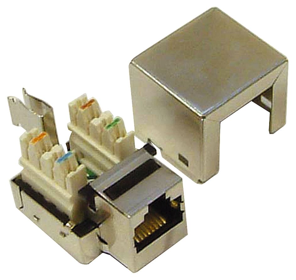 Silver Grey RJ45 Shielded Keystone Jack