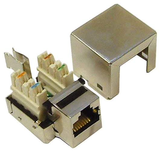 Silver Grey RJ45 Shielded Keystone Jack