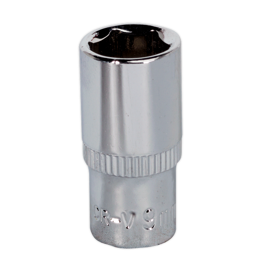 WallDrive&#174; Socket 9mm 1/4"Sq Drive Fully Polished