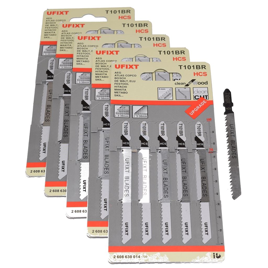 Jigsaw Blades T101BR For Down Cutting Laminates and Veneers High Carbon Steel HCS 25 Pack