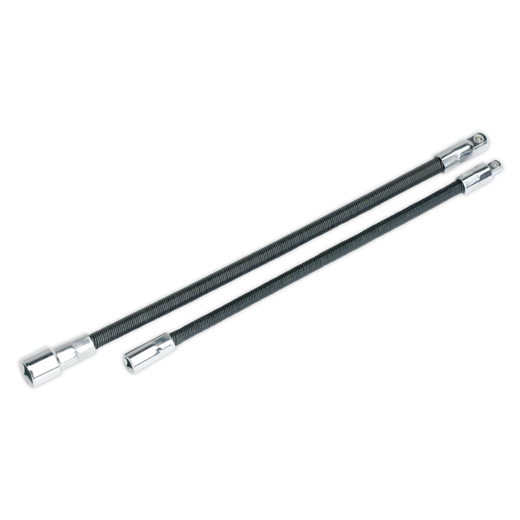 Flexible Extension Adaptor Set 2pc 1/4"Sq x 254mm & 3/8"Sq x 305mm