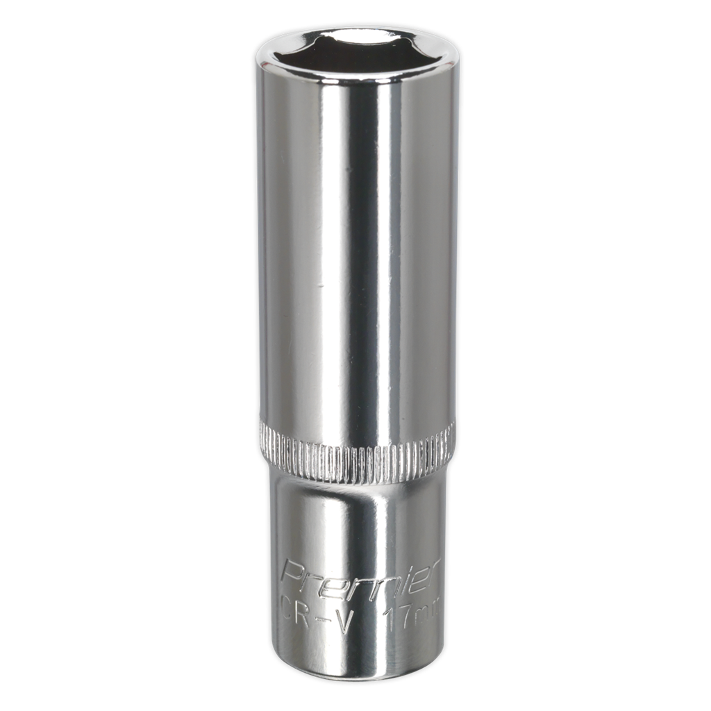 WallDrive&#174; Socket 17mm Deep 1/2"Sq Drive Fully Polished