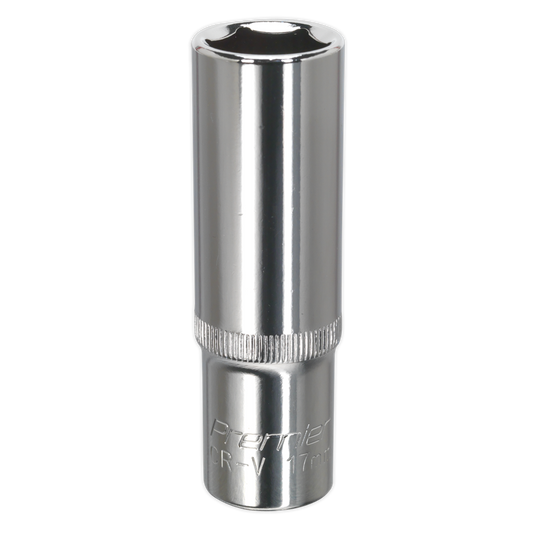 WallDrive&#174; Socket 17mm Deep 1/2"Sq Drive Fully Polished