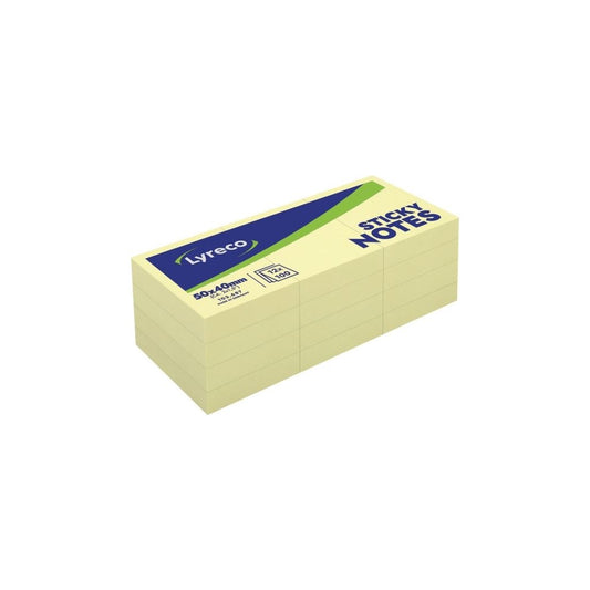 Yellow Sticky Notes - 51 x 38mm - Pack of 12 Pads