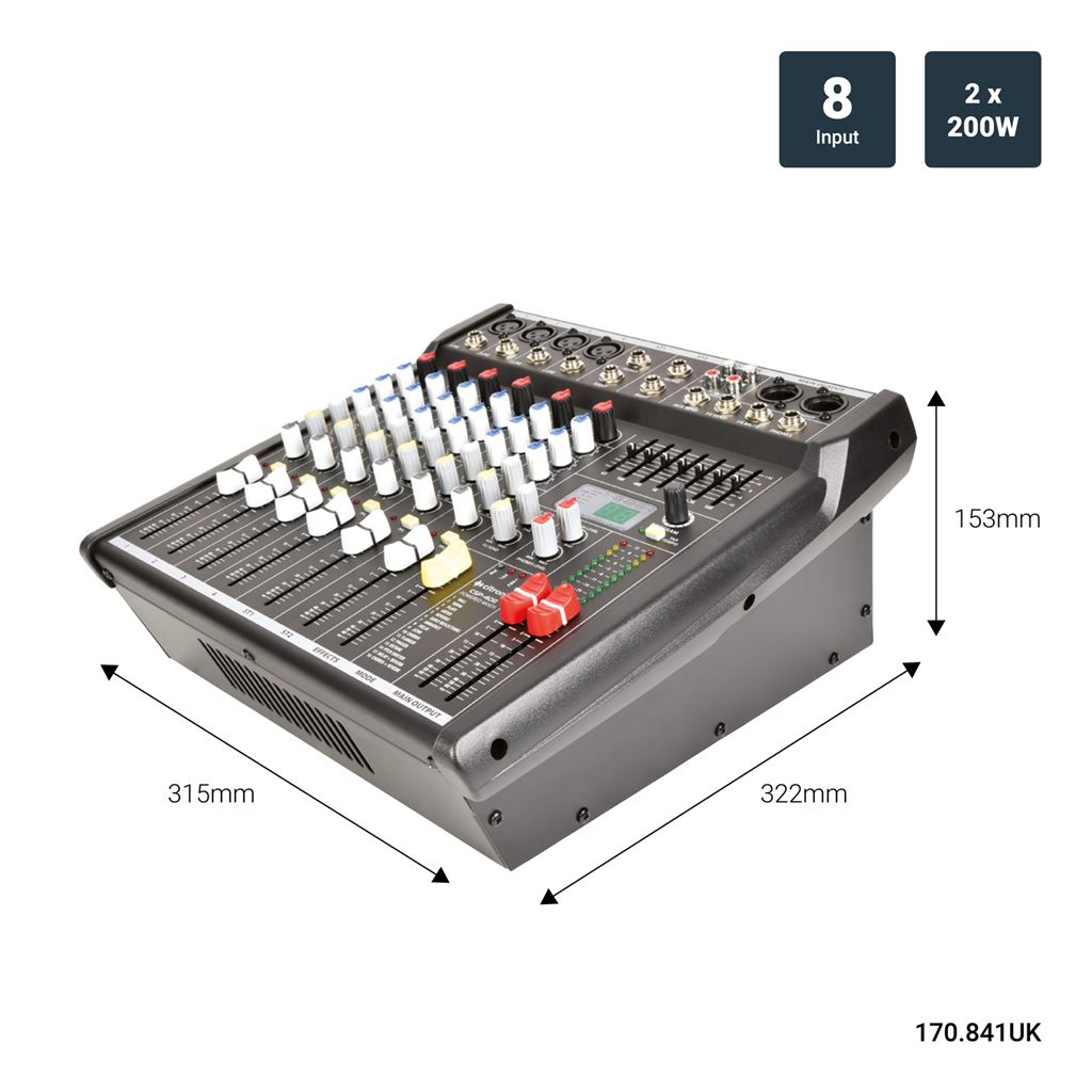 CSP Series Compact Powered Mixers with DSP - CSP-408 400W