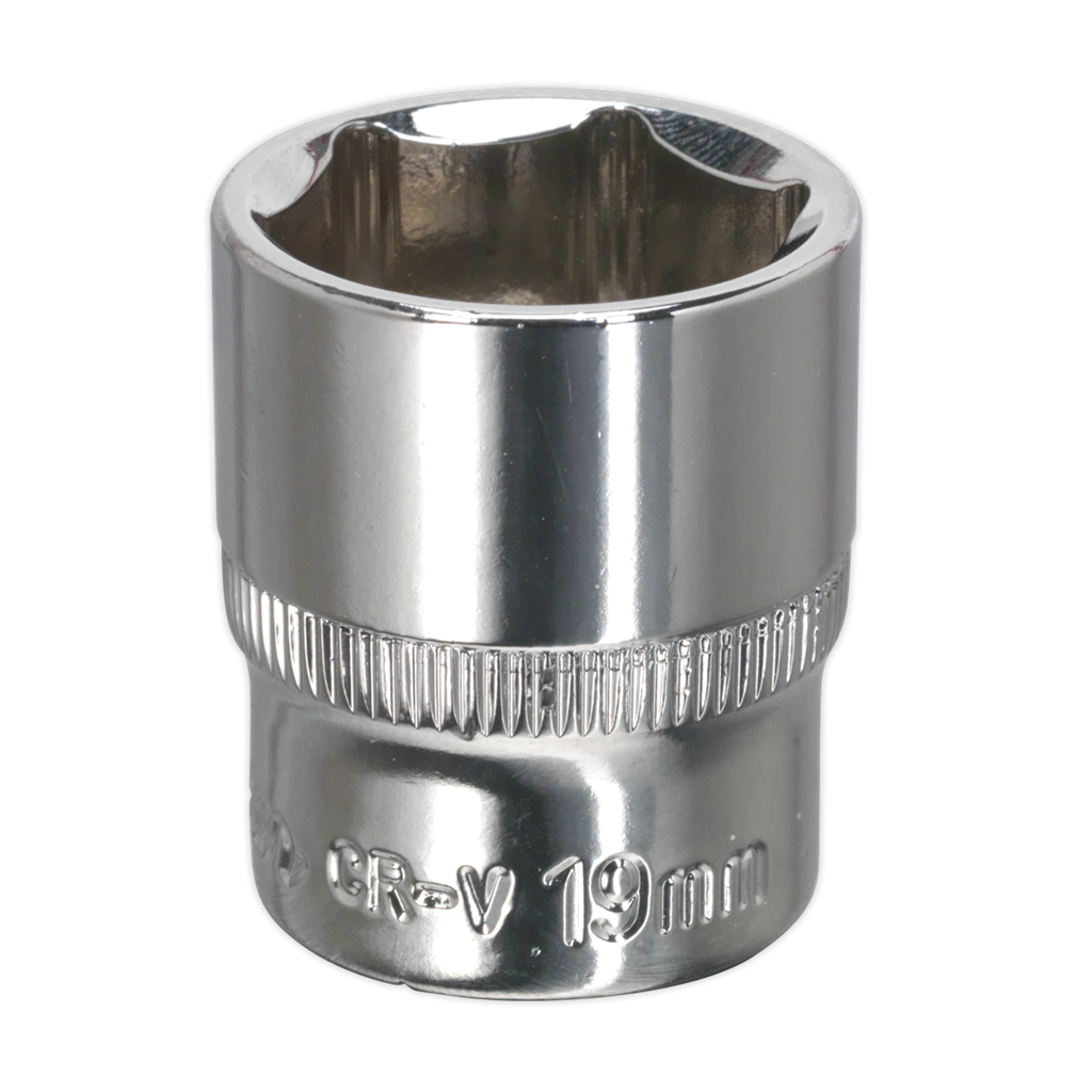 WallDrive&#174; Socket 19mm 3/8"Sq Drive Fully Polished