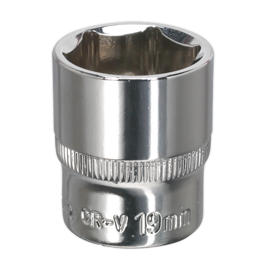 WallDrive&#174; Socket 19mm 3/8"Sq Drive Fully Polished