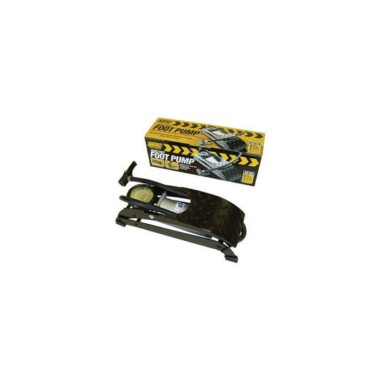 Foot Pump - Heavy Duty - Analogue Gauge - Single Barrel
