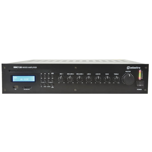 5 Channel 100V Line Mixer Amplifier with CD/USB/SD/FM - RMC120 mixer-amp 120W