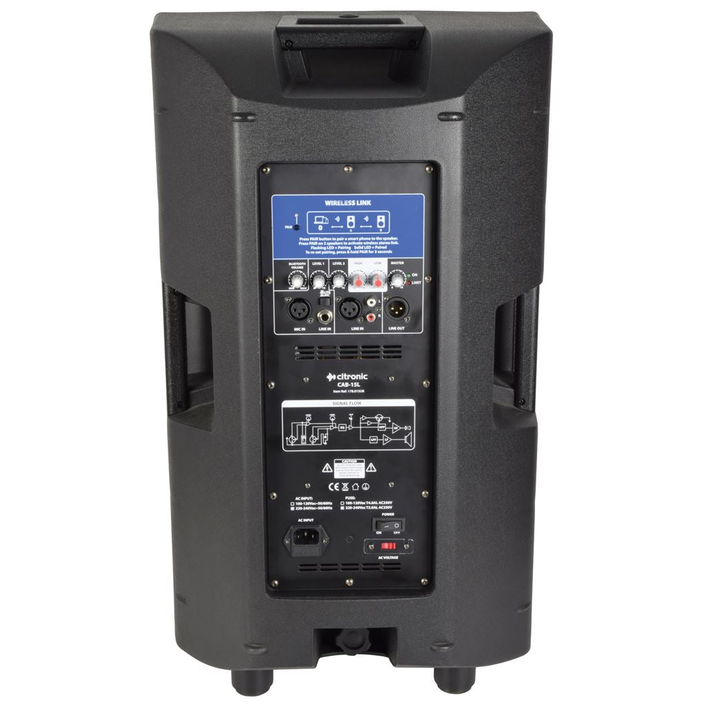 CAB Series Active Cabinets With BT Link - CAB-15L Speaker 350W