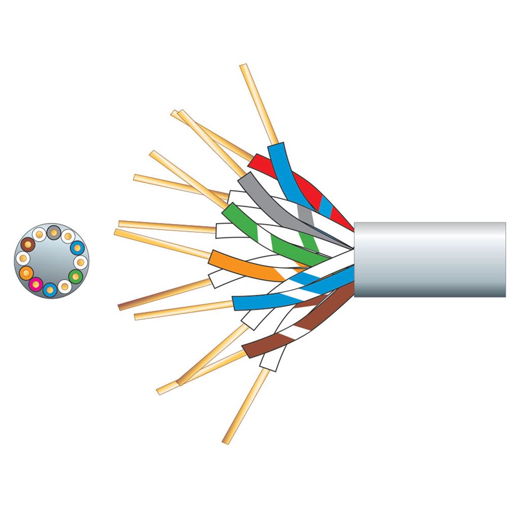 Economy Telephone Cable - 6 Pairs CCS White 100m