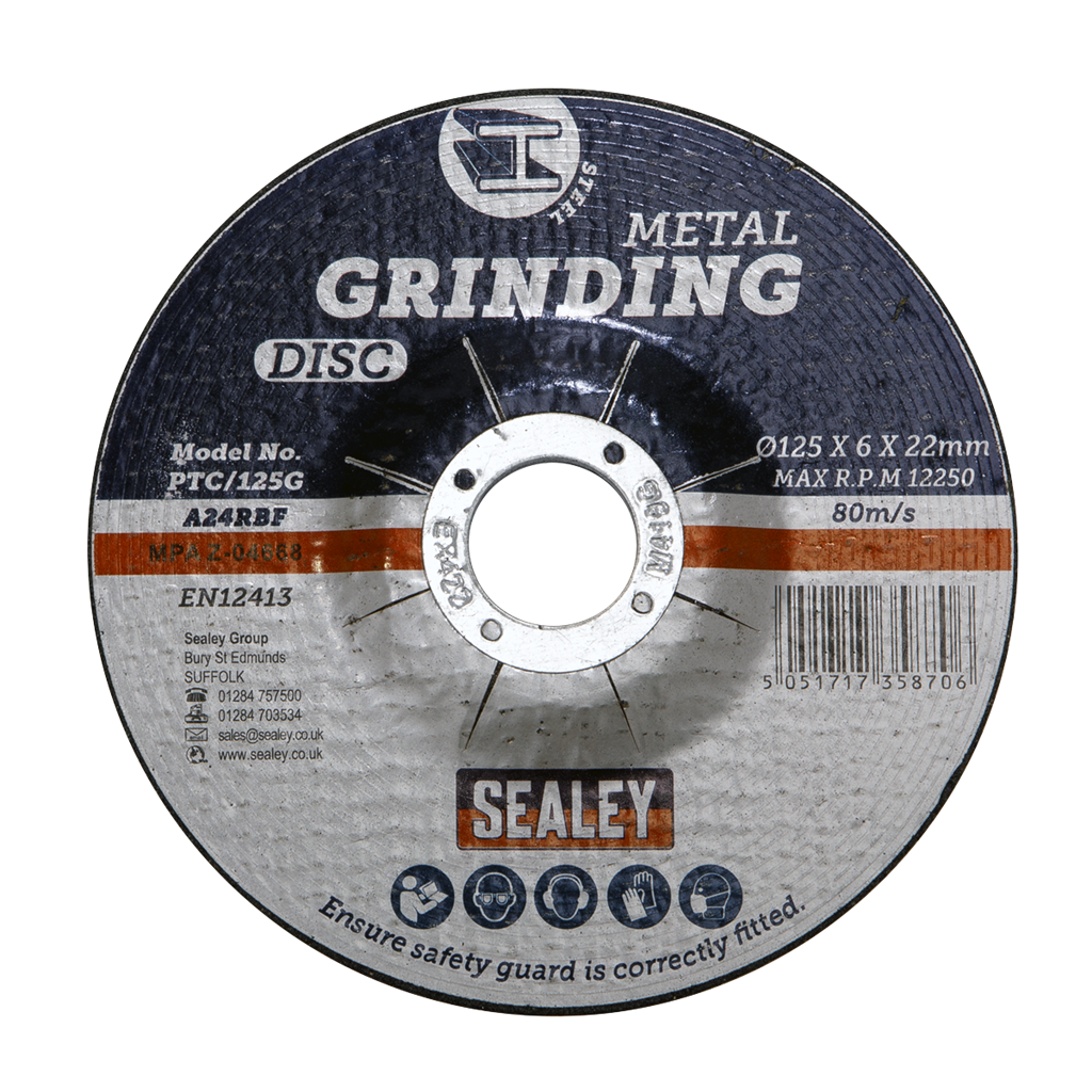 Grinding Disc &#216;125 x 6mm &#216;22mm Bore