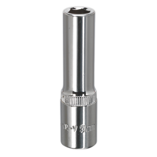 WallDrive&#174; Socket 9mm Deep 3/8"Sq Drive Fully Polished