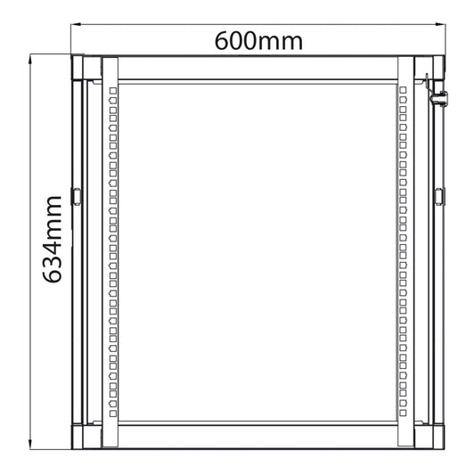 19" Rack Cabinets - 12U x 600mm Deep - RC12U600