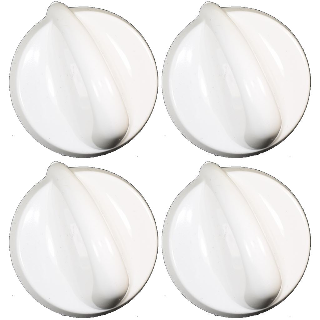 Belling 300 Series Compatible White Oven Cooker Hob Control Knob Pack of 4