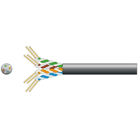 Economy Cat5e Outdoor U/UTP Network Cable - 305m black