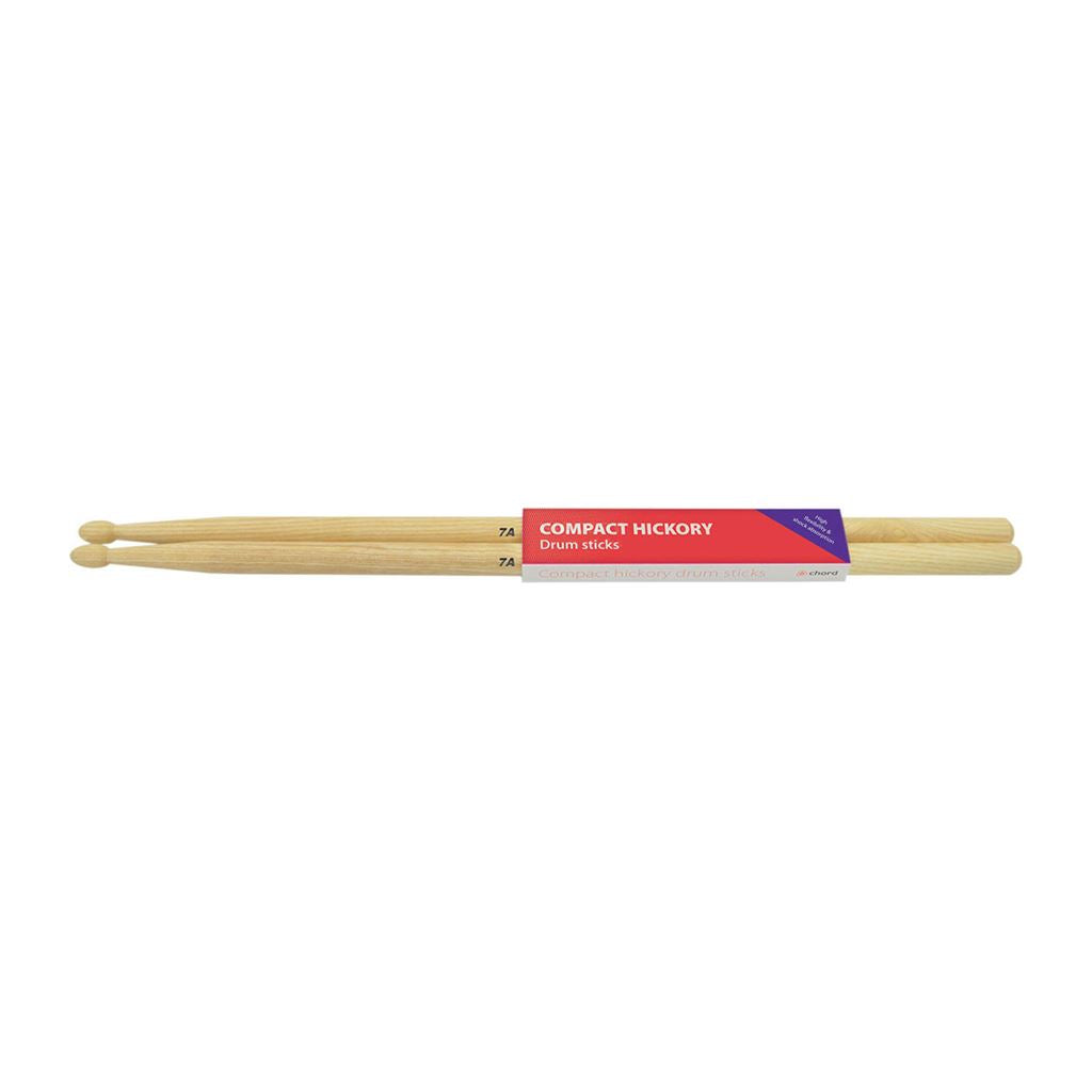 Compact Hickory Drum Sticks - 1 Pair - 7AW - H7AWC