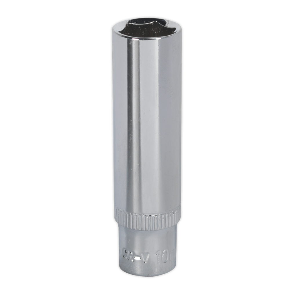 WallDrive&#174; Socket 10mm Deep 1/4"Sq Drive Fully Polished