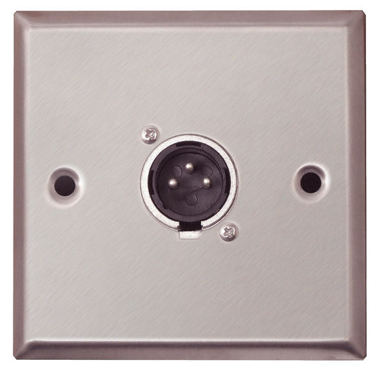 AV Wall Plate With 1 x 3 Pin XLR Connector