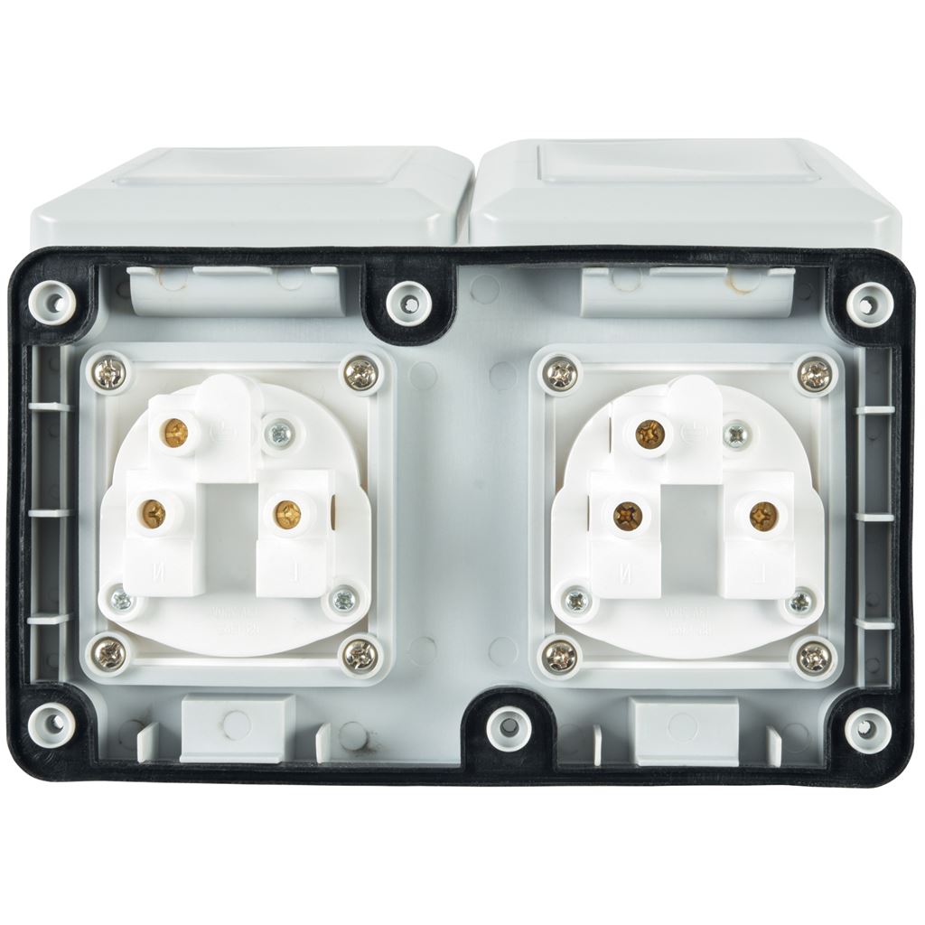 Weatherproof Outdoor Single Switch and Socket - IP55