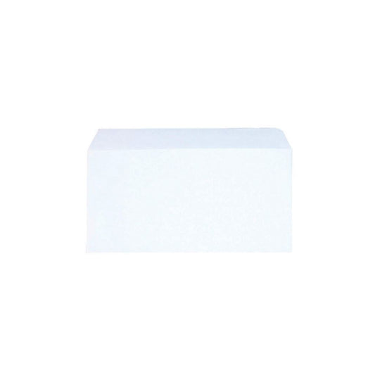 White DL Self Seal Plain Envelopes - 80gsm - Box of 1000