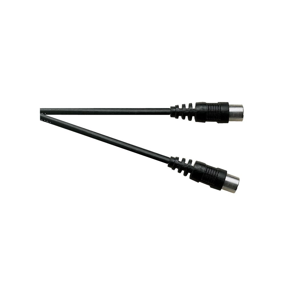 Standard Coaxial Plug to Coaxial Socket TV and Video Lead Black