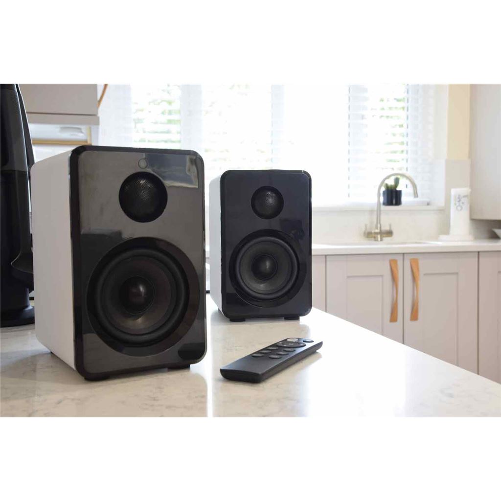 Active Bluetooth Bookshelf Speakers - White - ABS35WHT