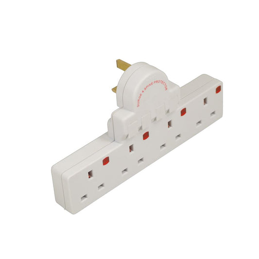 4 Gang Plug-in Switched Extension Socket With Neon Indicators