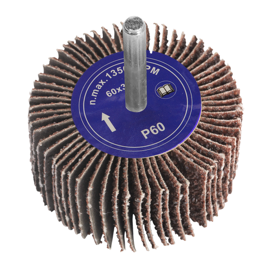 Flap Wheel &#216;60 x 30mm 60Grit 6mm Shaft
