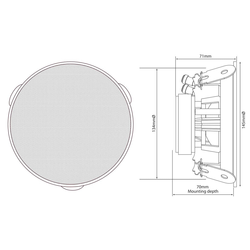 SL Series - Slimline Ceiling Speakers - SL4 4" Pair