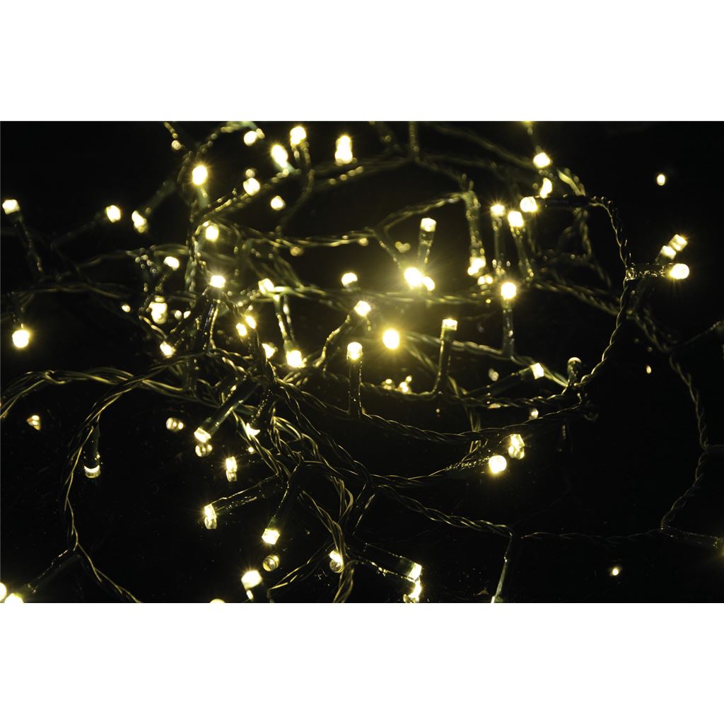 Multi-Sequence LED Indoor/Sheltered Outdoor String Lights with 24-Hour Auto-Timer - 200 w/Timer WW - 200TS-WW