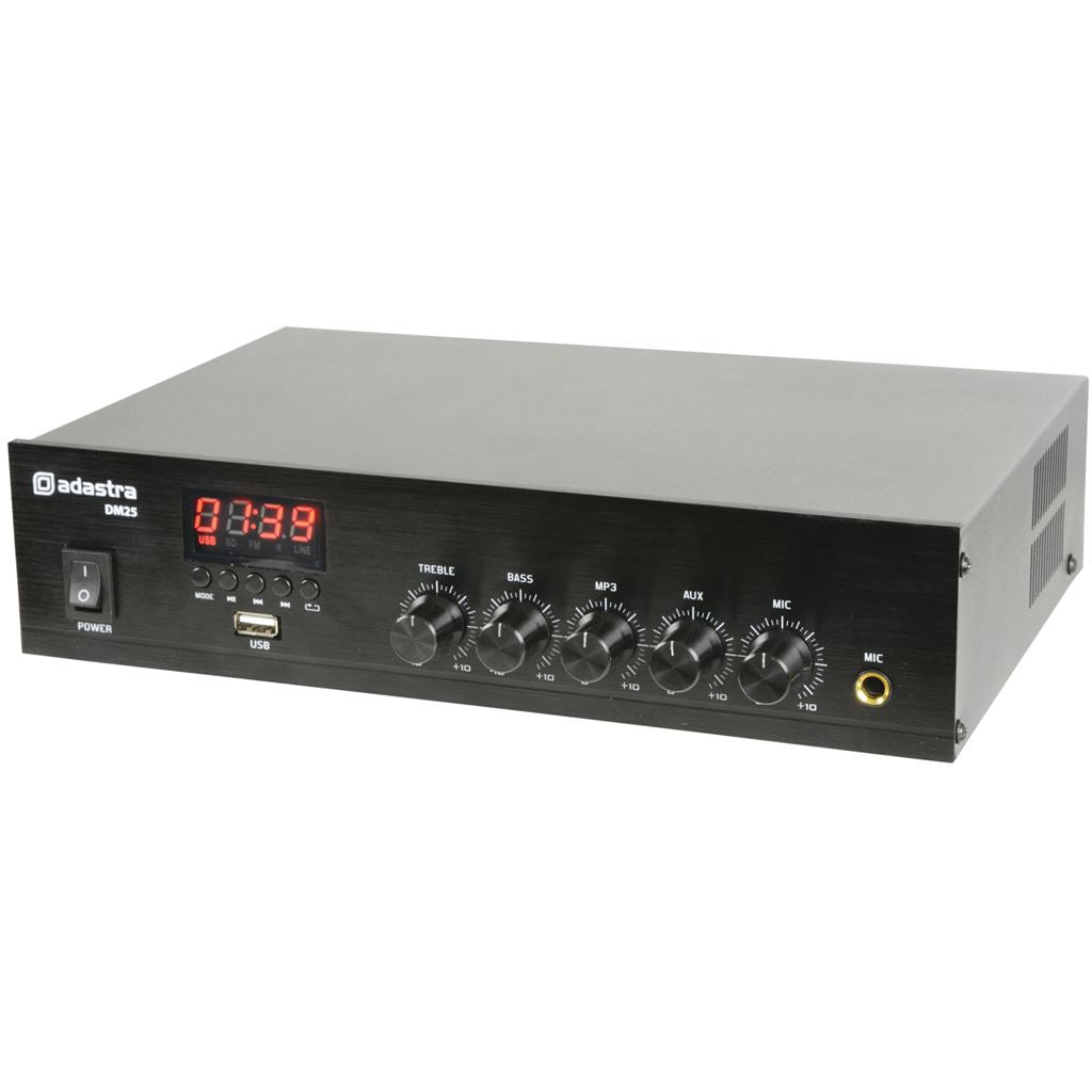 DM-Series Mixer-Amp with USB/FM and Bluetooth - DM25 Digital 100V 25W