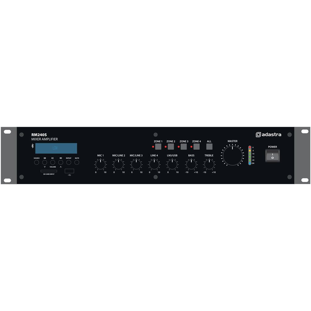 RM series 5-channel 100V mixer amplifier - RM240S Mixer-Amplifier