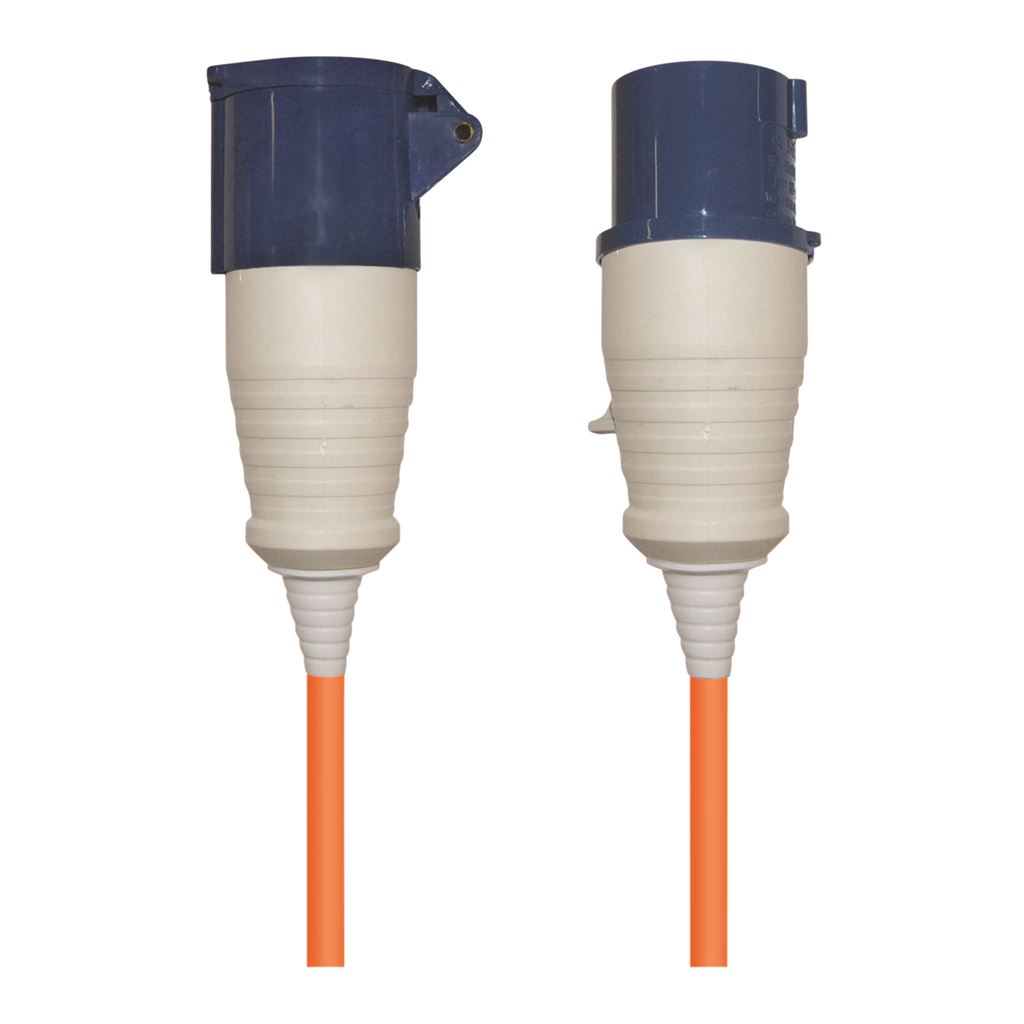 16 A High Current Extension Lead with Orange 1.5mm Cable