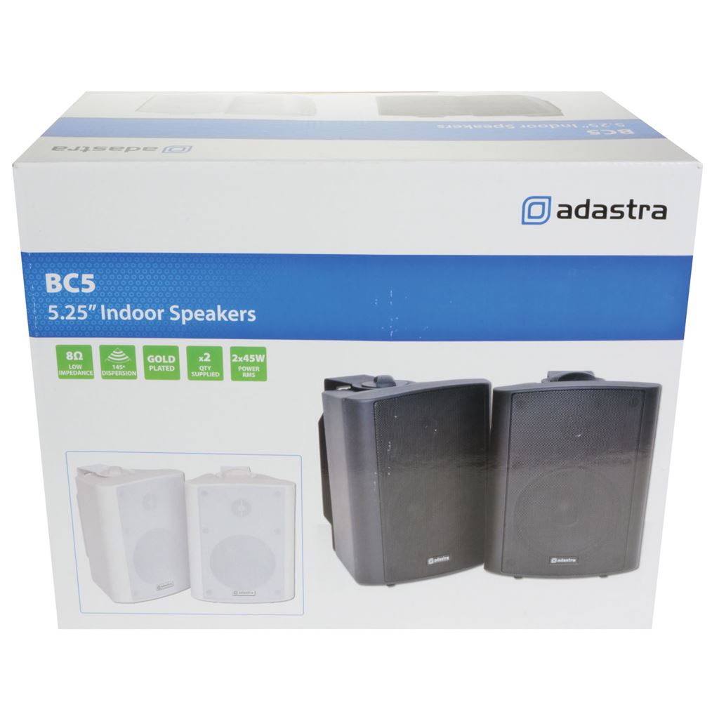 BC Series Stereo Background Speakers - BC5B 5.25inch Black Pair - BC5-B