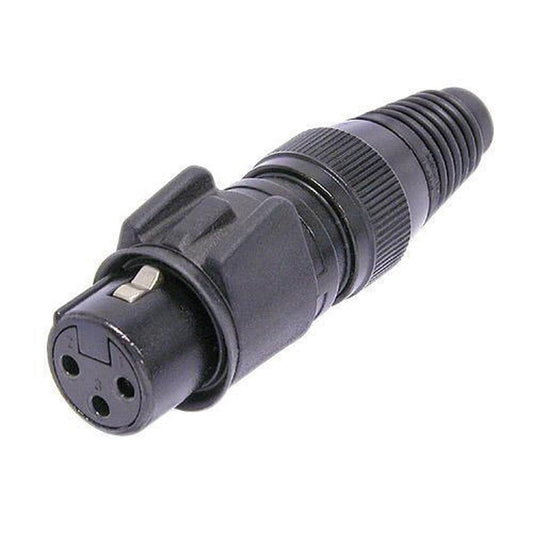 Neutrik NC3FX-HD-B Female 3 Pin XLR Female Heavy Duty IP68 Waterproof Cable Connector With Gold Plated Contacts