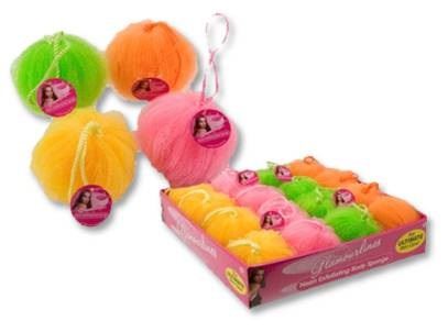 B13 Neon Exfoliating Body Sponge With Rope Loop x 1