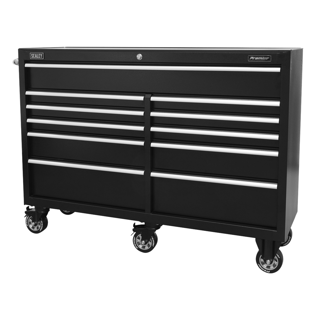 Rollcab 11 Drawer 1430mm Heavy-Duty Black