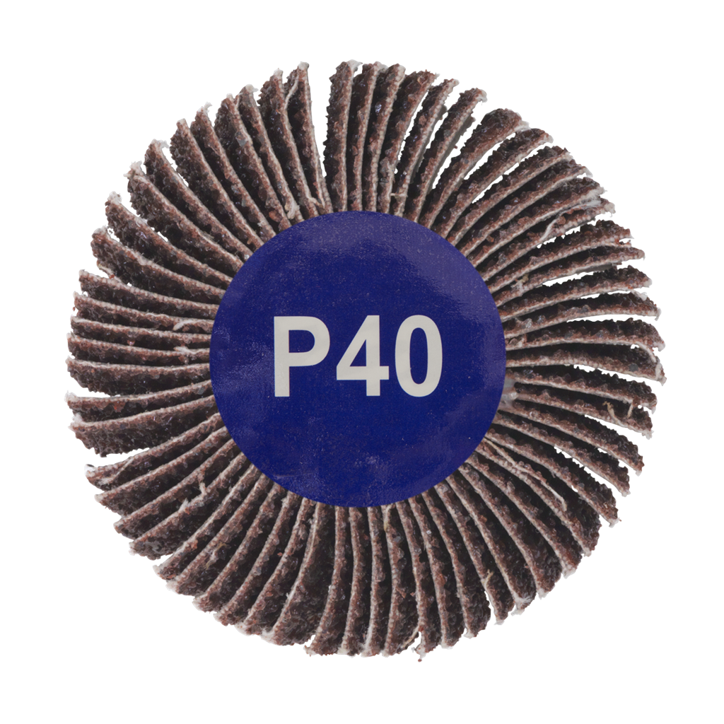 Flap Wheel &#216;50 x 25mm 40Grit 6mm Shaft