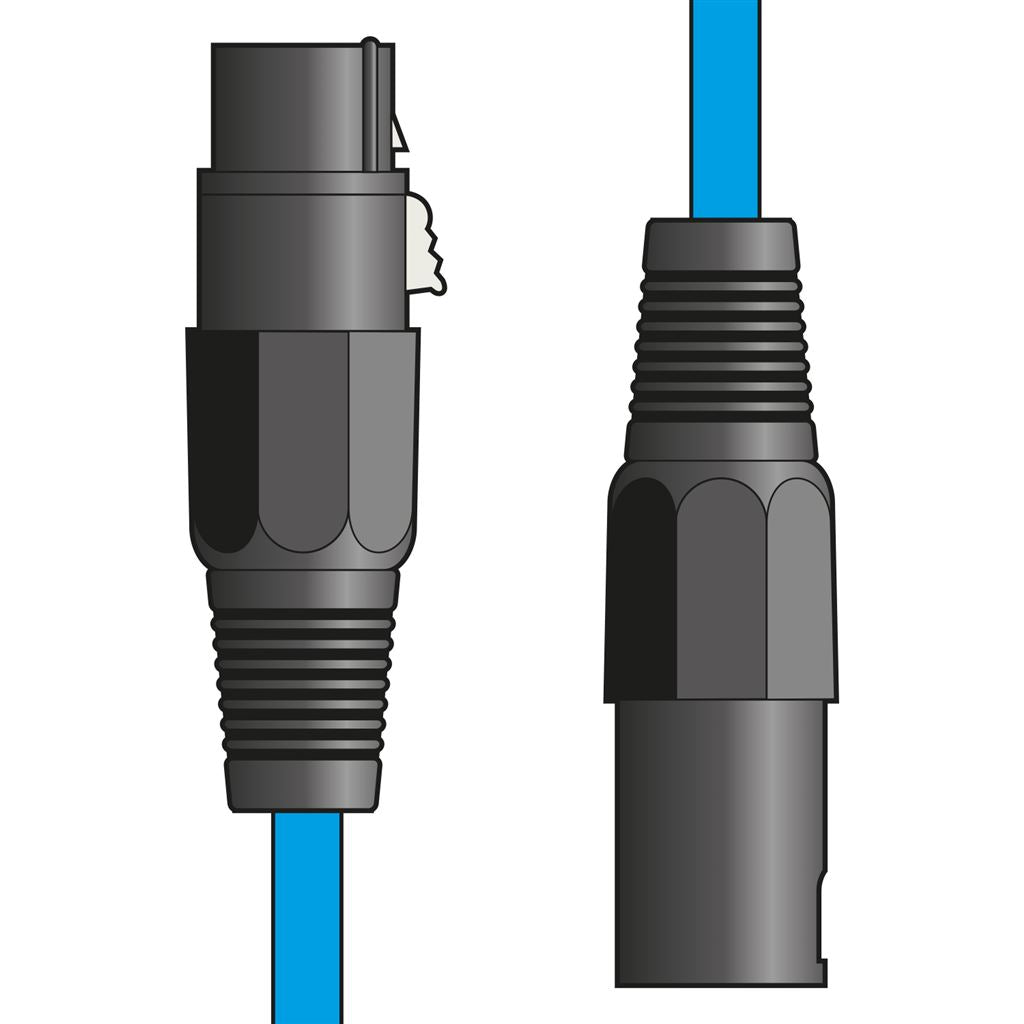 Classic Microphone Leads XLR Female - XLR Male - 3.0m Blue - XF-XM300BL