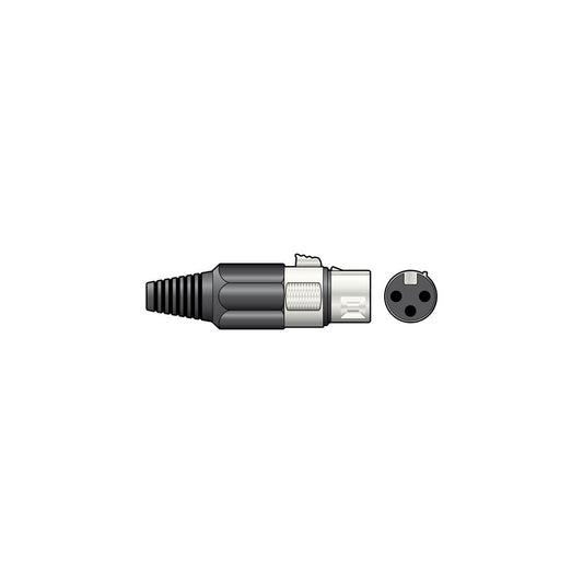 3-pin XLR Connectors - socket, short