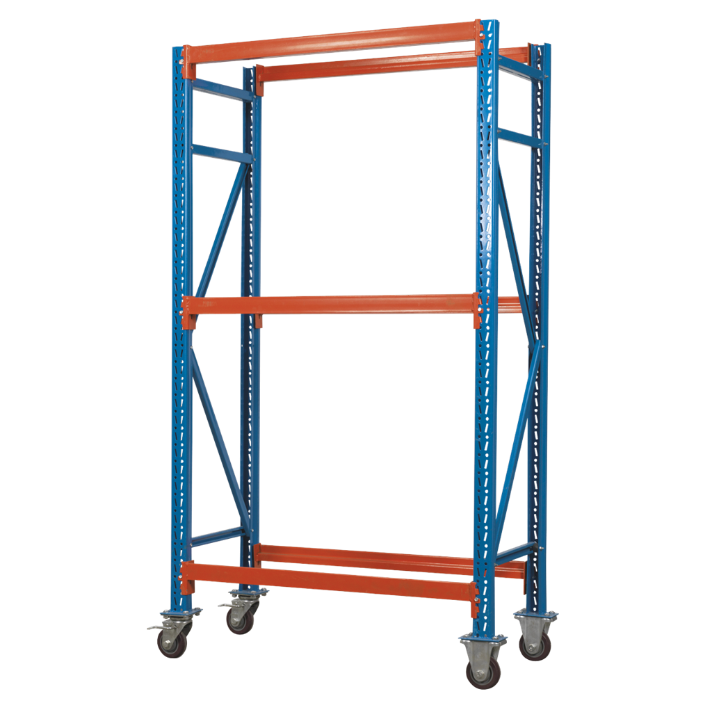 2-Level Mobile Tyre Rack 200kg Capacity Per Level