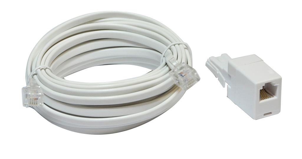 ADSL Modem Lead (US to US Plugs) with UK to US Adaptor