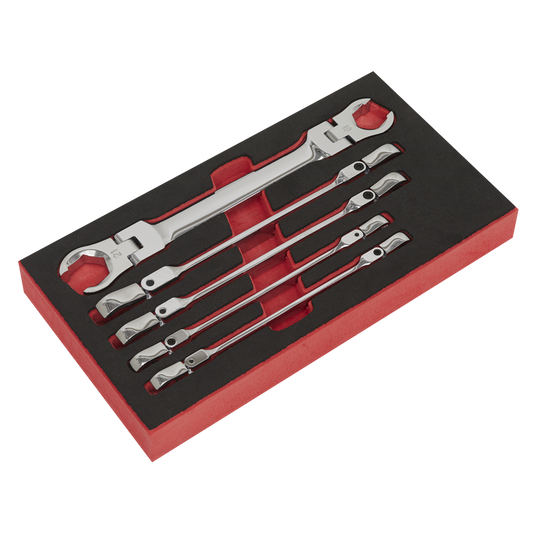 Flexi-Head Flare Nut Spanner Set 5pc