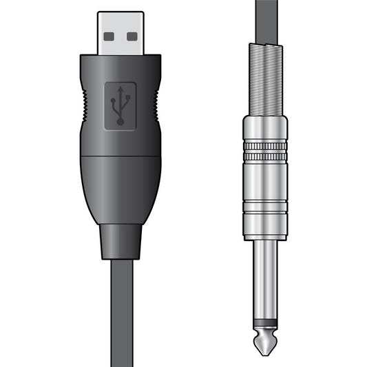 Jack to USB Converter Lead - Mono 6.3mm - JACK-USB2