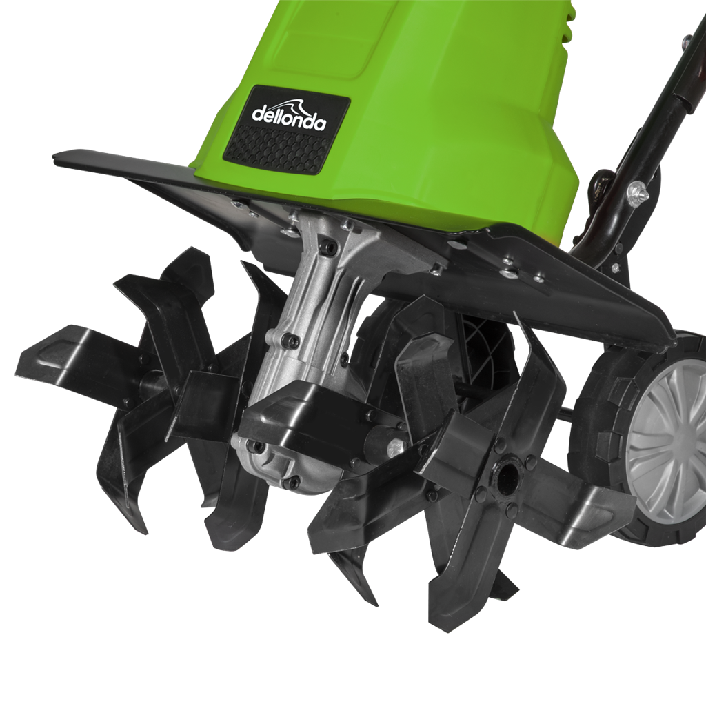 Dellonda Electric Tiller/Cultivator, 1500W Rotavator for Digging Garden Soil, Electric Weeder 40cm Working Width, 6 Blades, 10m Power Cable, Foldable Frame