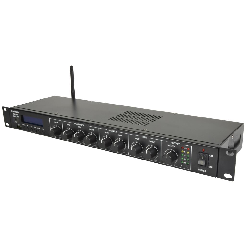 Rackmount 1U Mixer-Amp with USB/FM/BT - 2 x 60W - MM3260