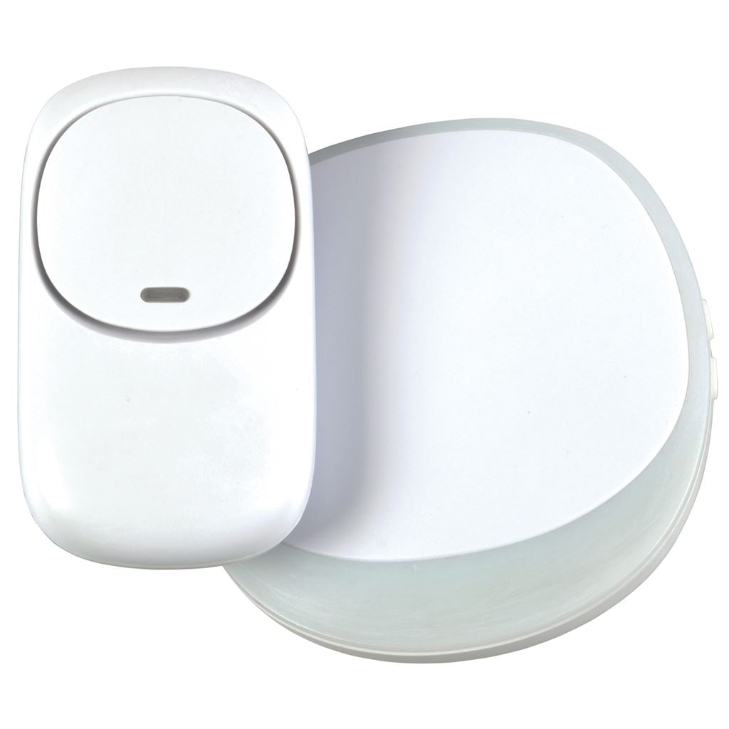 Wireless Plug-in Doorbell with LED Alert - White