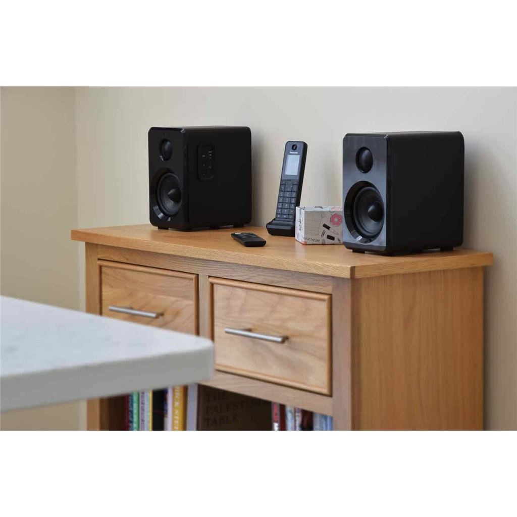 Active Bluetooth Bookshelf Speakers - Black - ABS35BLK